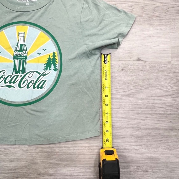 Coca Cola T Shirt Vintage Style Graphic Tee Cropped Top Medium - Picture 7 of 10